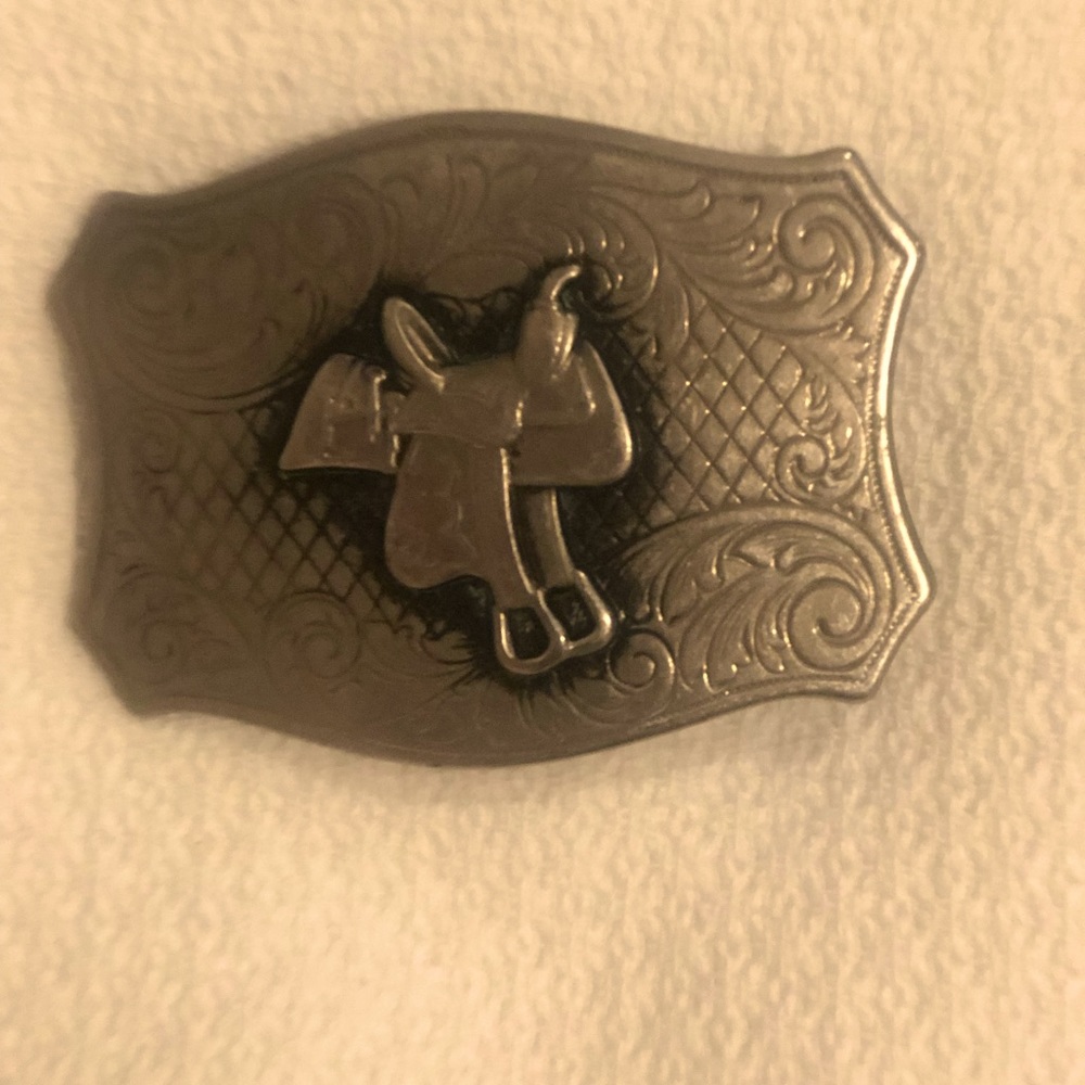 Old western, metal belt buckle.